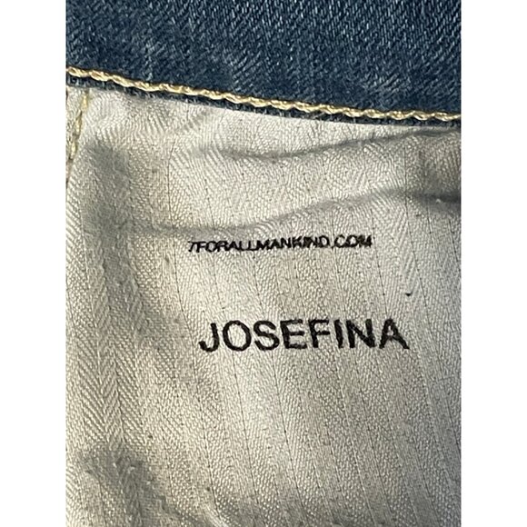 7 for All Mankind jeans womens 28 30 x 29 Josefina button fly mid rise blue - Picture 7 of 13